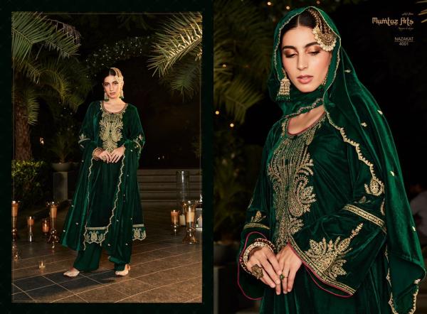 Mumtaz Nazakat Embroidery Wear Winter Pashmina Velvet Designer Collection